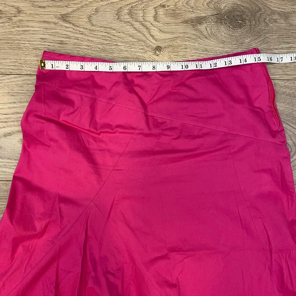 Costa Blanca Hot Pink A-Line Skirt cotton spandex size M summer resort - Picture 5 of 8